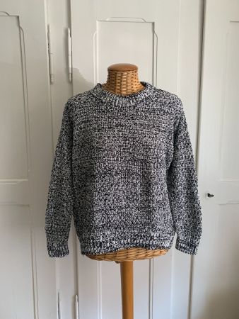 Strickpullover schwarz-weiss S