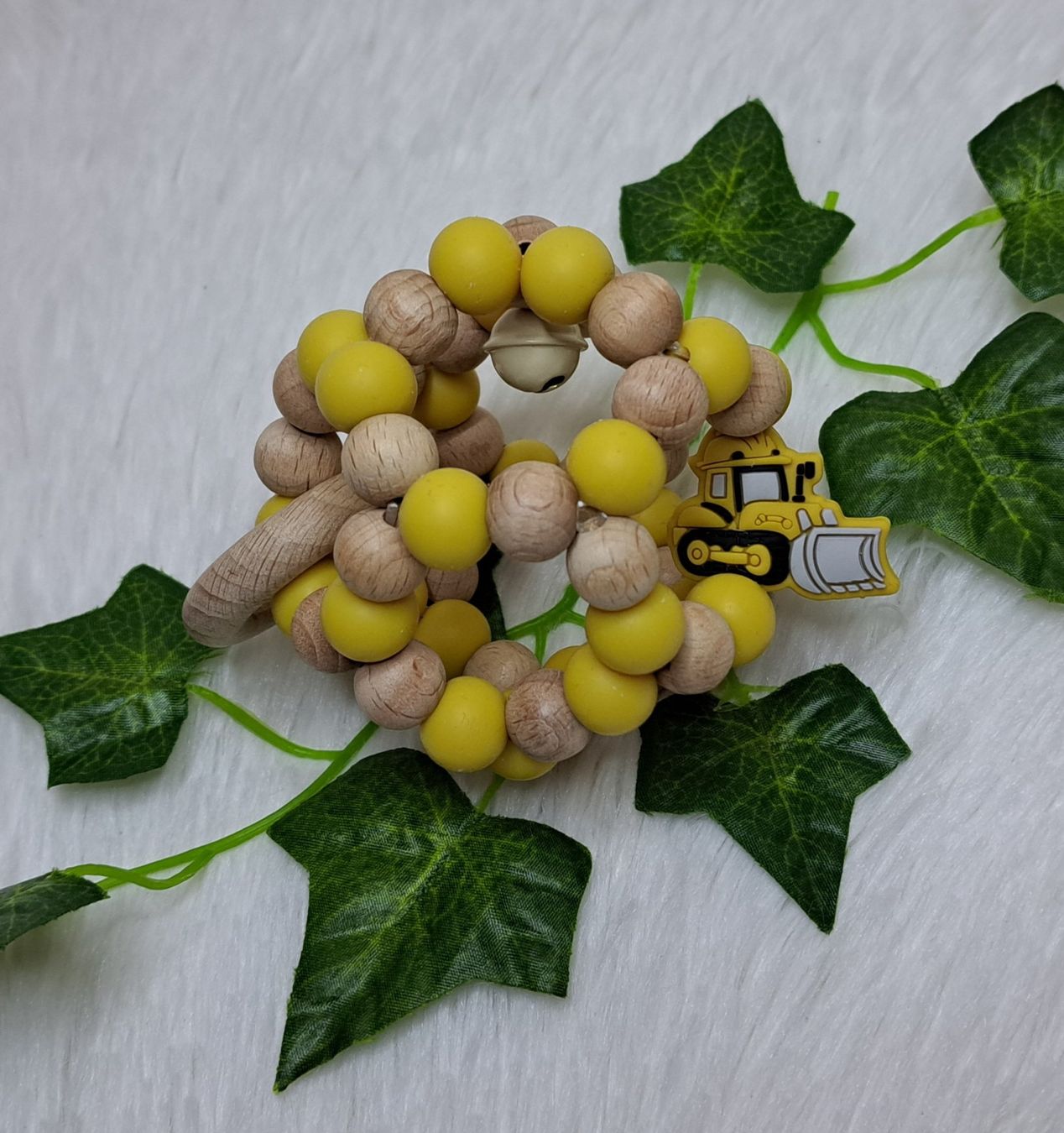 Succhiotti & catenelle porta ciuccio: Kleiner Motorikball/Greifball Bulldozer – Nuovo e nell'imballaggio originale da Oberurnen venduto da rotty80 1