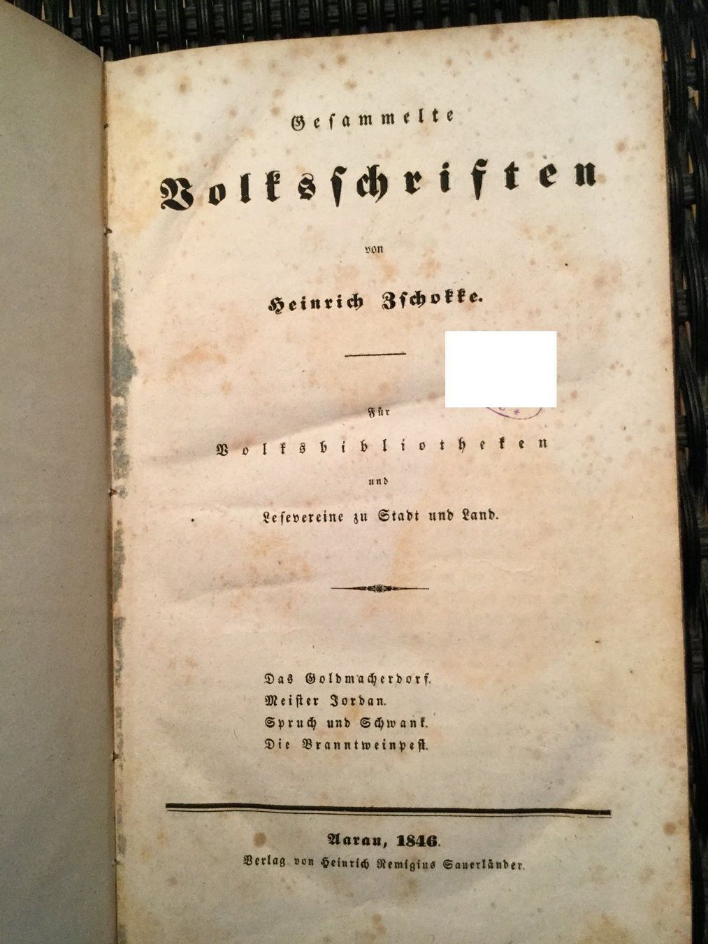 Libri: Gesammelte Volksschriften, 1846 – Usato da Luzern venduto da Einh0rn 3