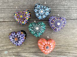 Mandala Herz, Muttertag, Herz aus Gips bemalt, Geschenk