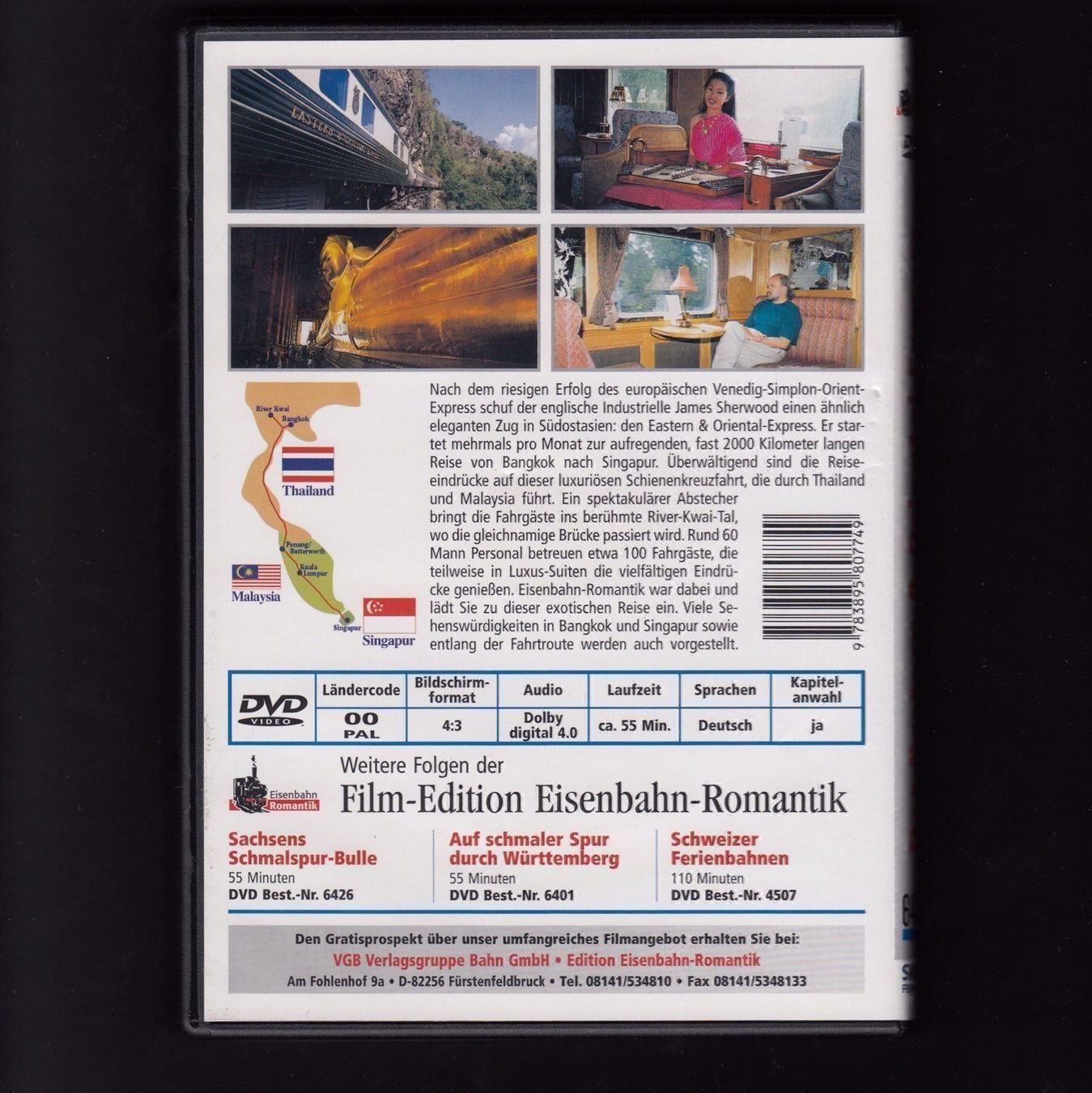 Tutti i DVDs: DVD Der Eastern & Oriental-Express – Nuovo (secondo la descrizione) da Zürich venduto da narrow_gauge 1