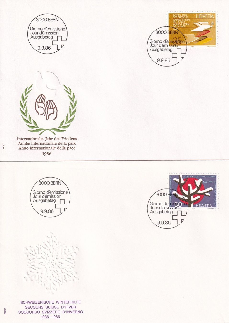 Tutti i francobolli: Lot 8 Briefe FDC 1986 – Usato da Rossa venduto da becky05 2