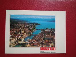 Zürich Flugaufnahme AK 700 Jahre Schweiz (92)