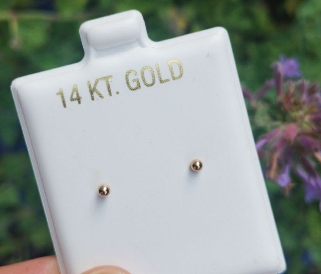 Orecchini pendenti & Orecchini a lobo: Kugelform Ohrstecker 14ct 585 Gold – Nuovo e nell'imballaggio originale da Schwyz venduto da els_7cys 4