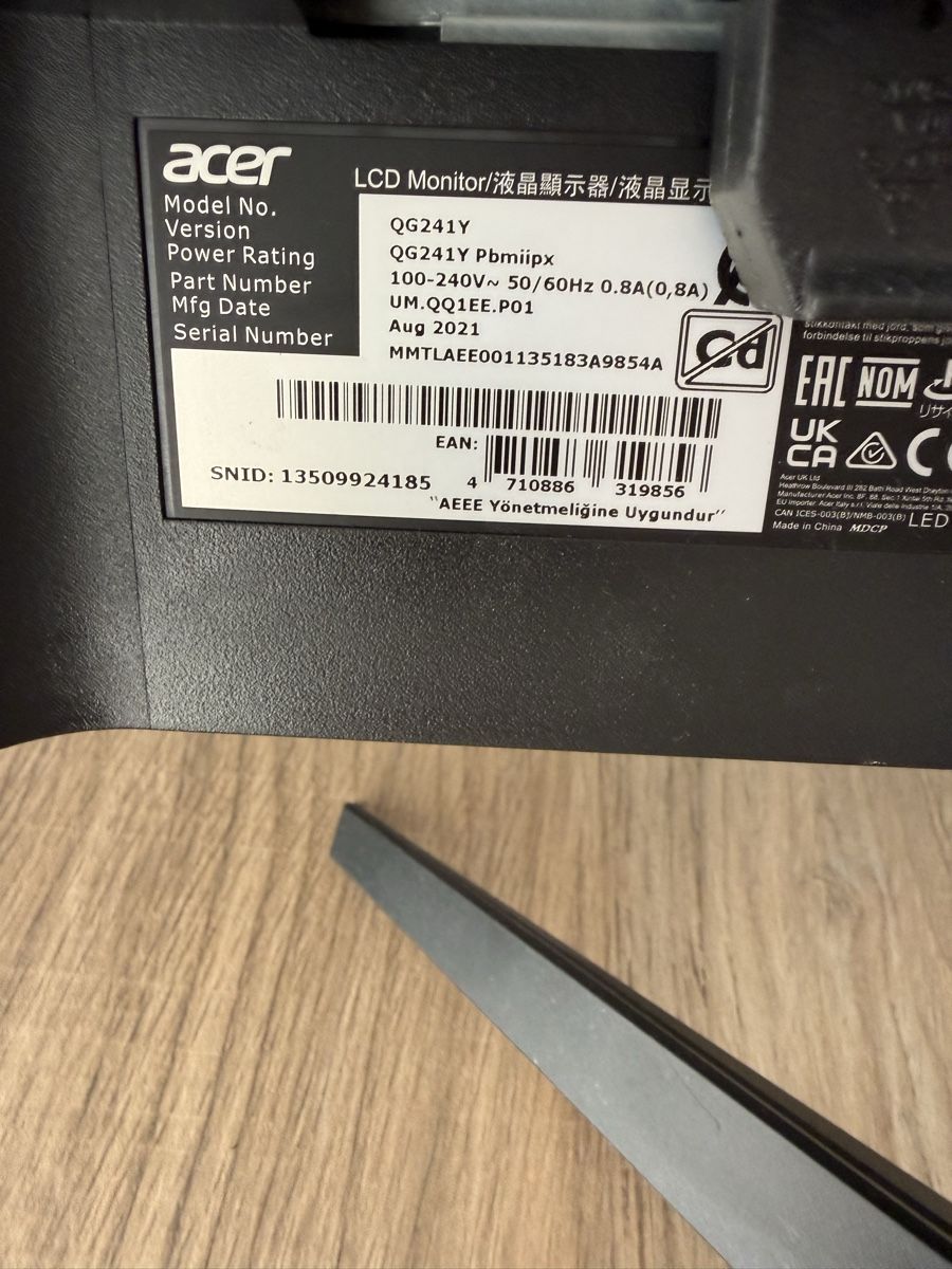 Acer Monitor: Acer QG241Y 23.8 Inch – Usato da Ehrendingen venduto da edelkram 1