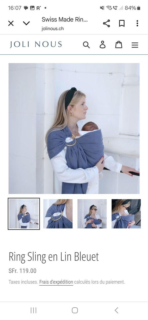 Marsupi portabebè: echarpe de portage joli nous ring sling – Nuovo (secondo la descrizione) da Mont-sur-Lausanne venduto da joe_2vt6
