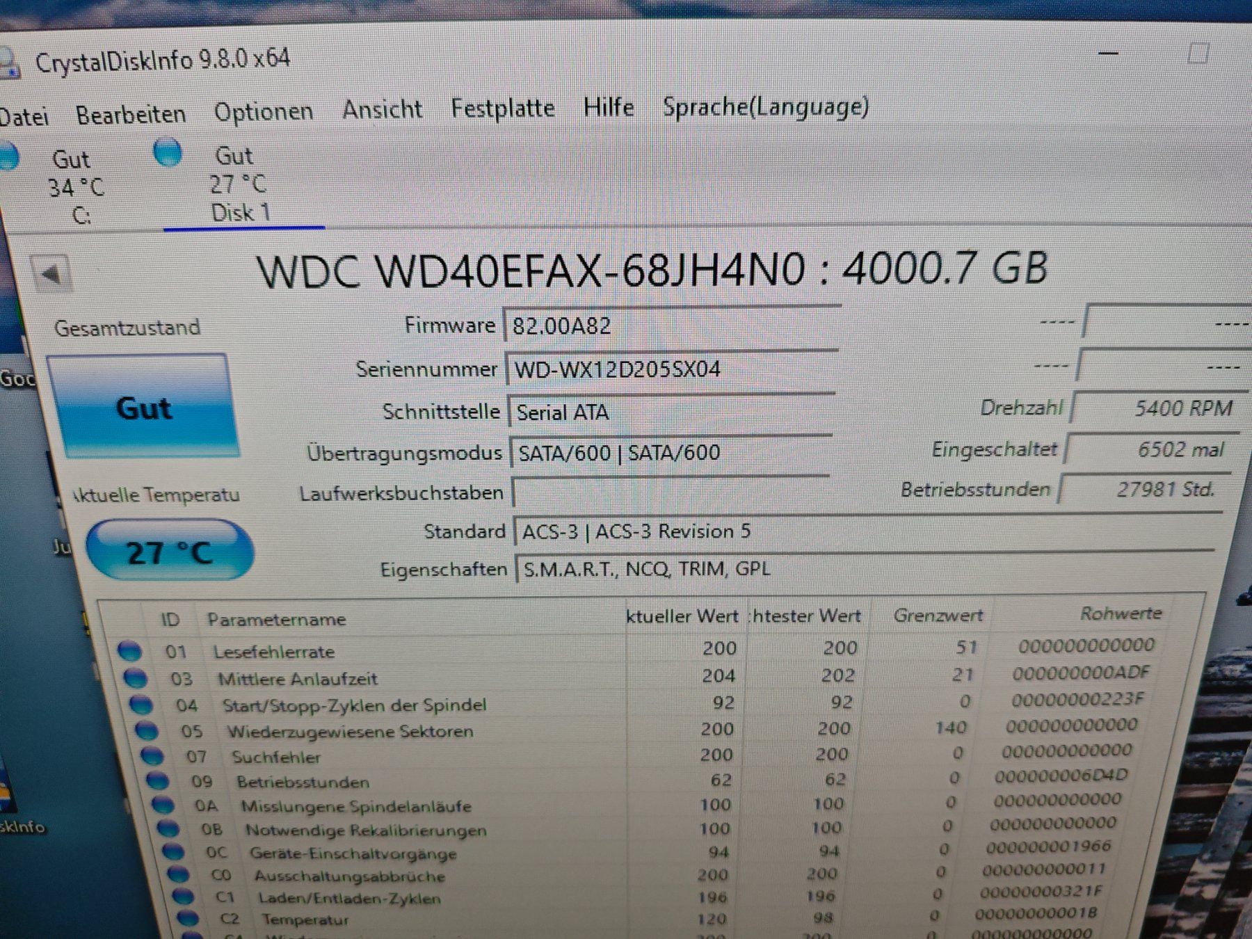 Western Digital Dischi rigidi: Western Digital 4TB WD40EFAX NAS Red – Usato da Dübendorf venduto da tho_v2cs 3