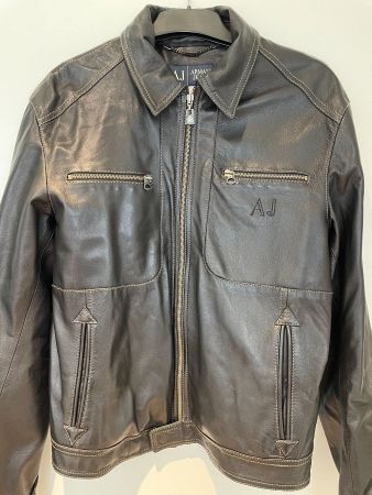 Veste en cuir Armani Jeans