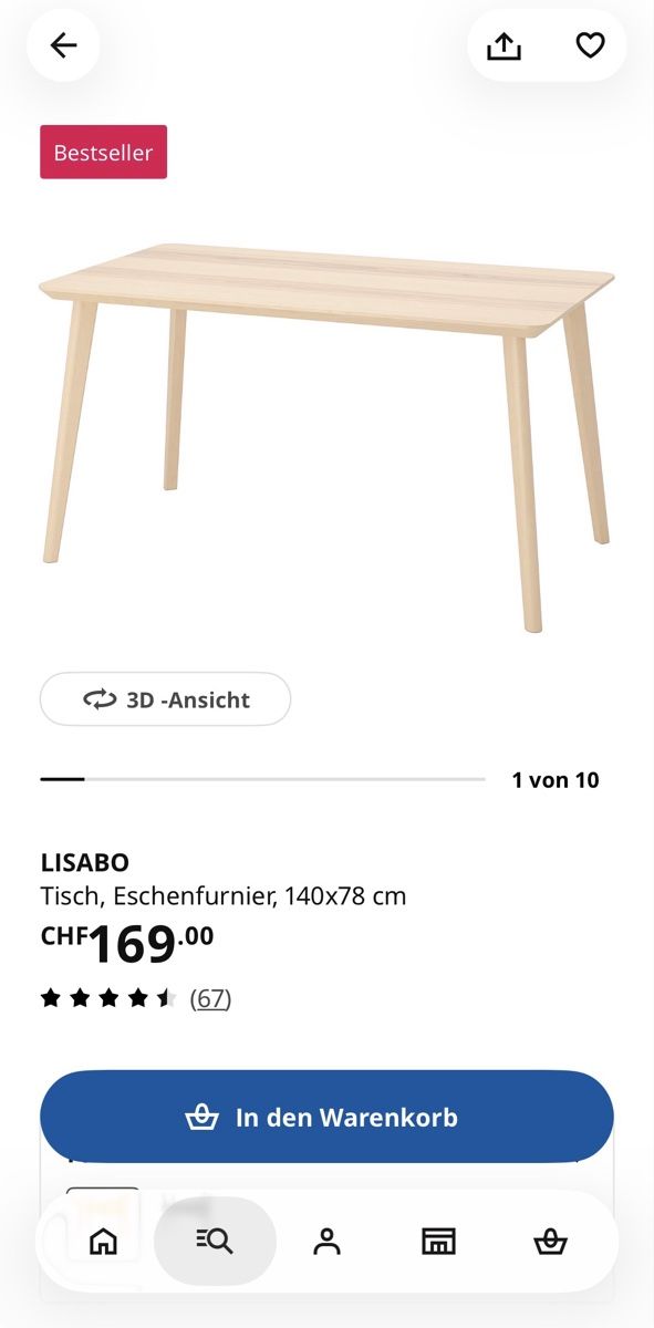 Ikea Tische: IKEA Tisch Lisabo – Gebraucht aus zürich von nor_p6jf 4