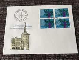 CH 1972 FDC Ersttagsbrief 50. Auslandschweizertagung