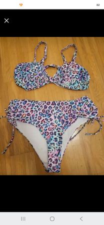 Bikini Gr. XL Bunt Leo Muster 