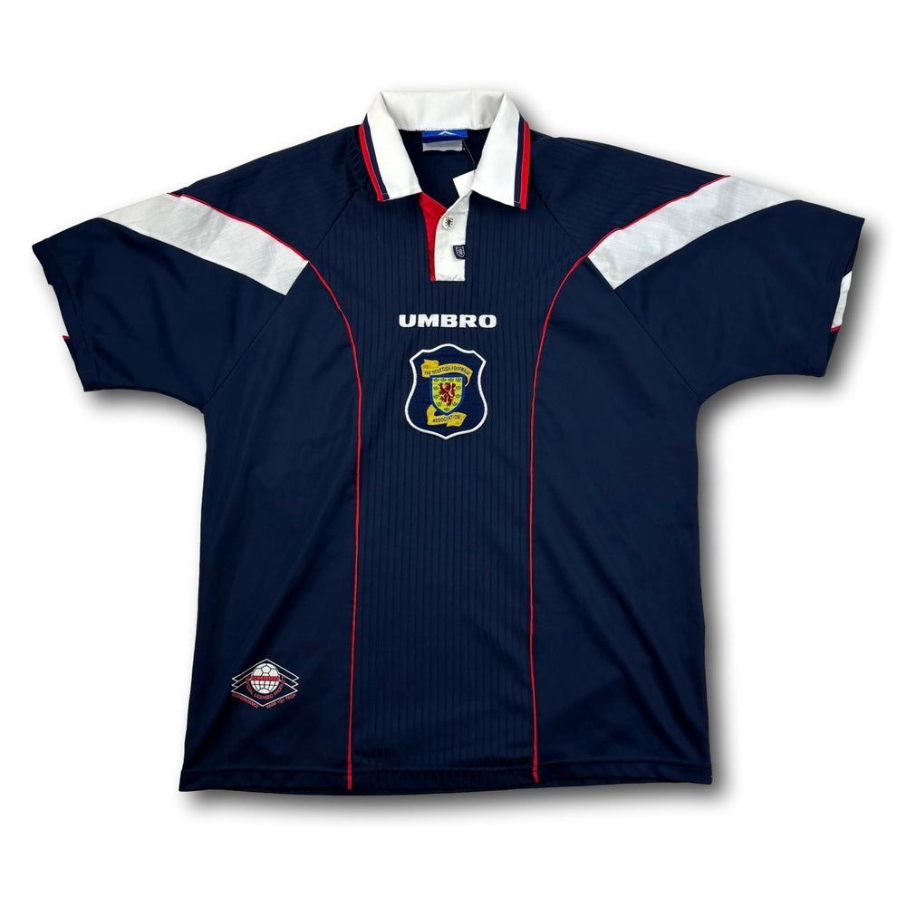 Canottiere & Pantaloni: Schottland - 1996-98 - Heim - L - Umbro – Usato da Bolligen venduto da ToTheJerseyEquipment