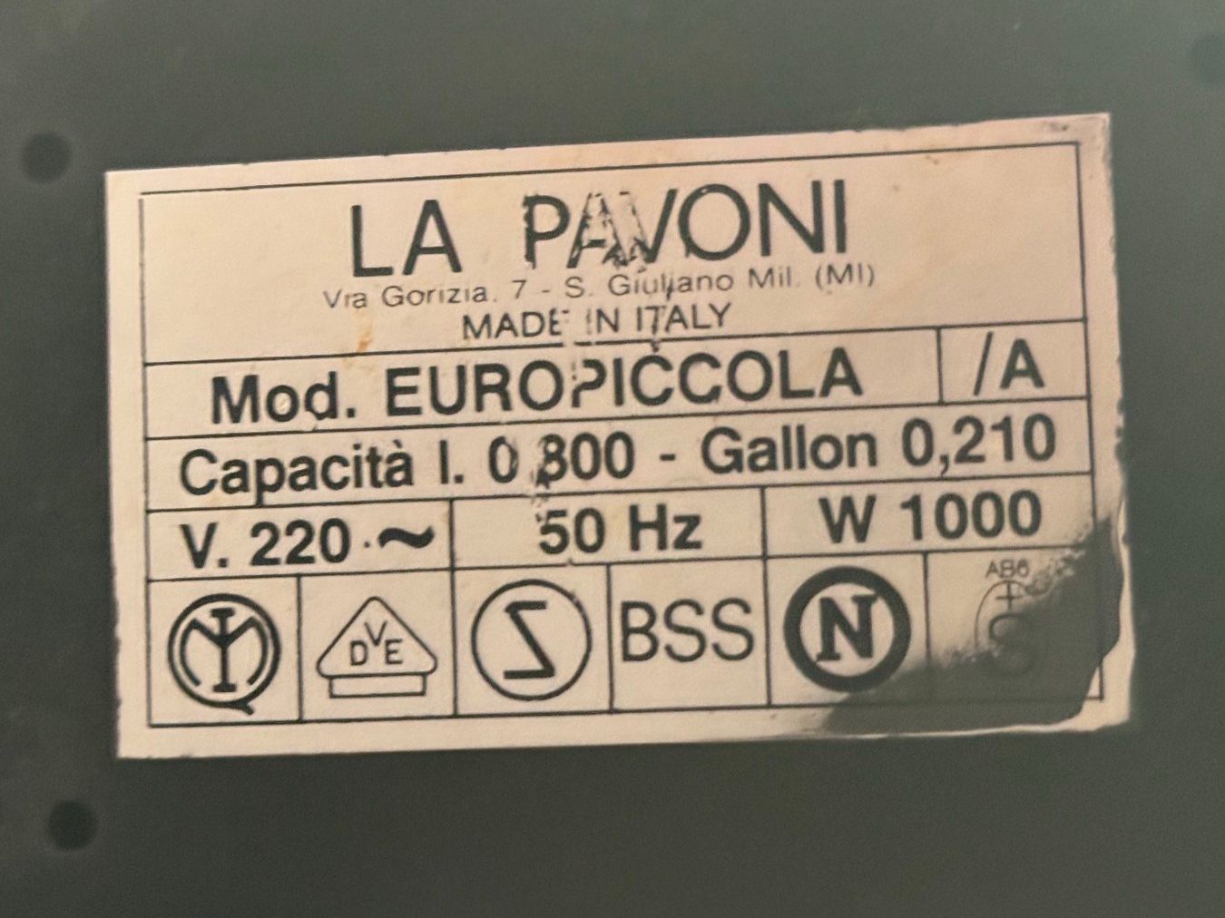 La Pavoni Macchine per caffè & Macchine per espresso: La Pavoni Europiccola – Difettoso da Zürich venduto da Ypar 4