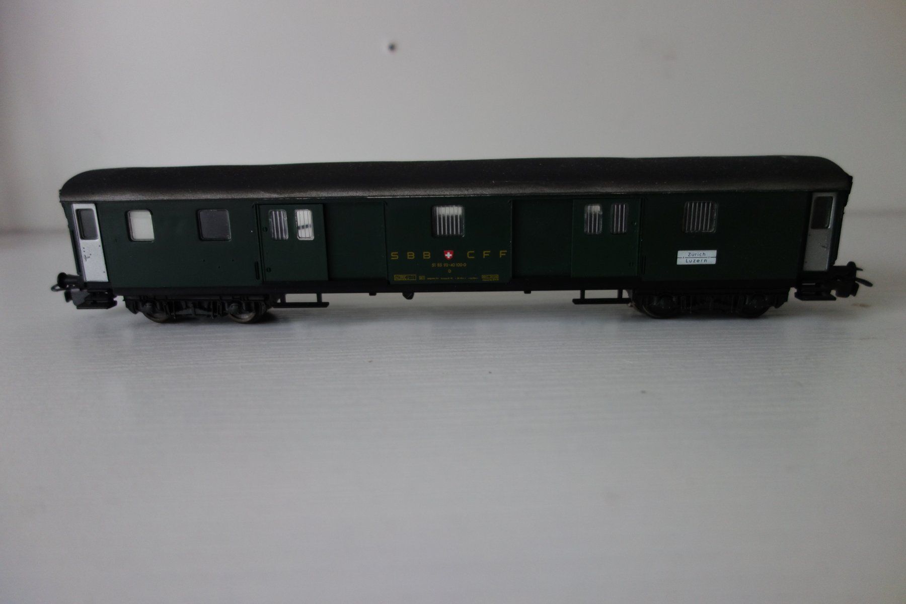 Fleischmann Modellini di ferrovie: Fleischmann 5130 , SBB Gepäck,  WS,  Beleuchtung, OVP – Usato da Schachen b Herisau venduto da Locophon