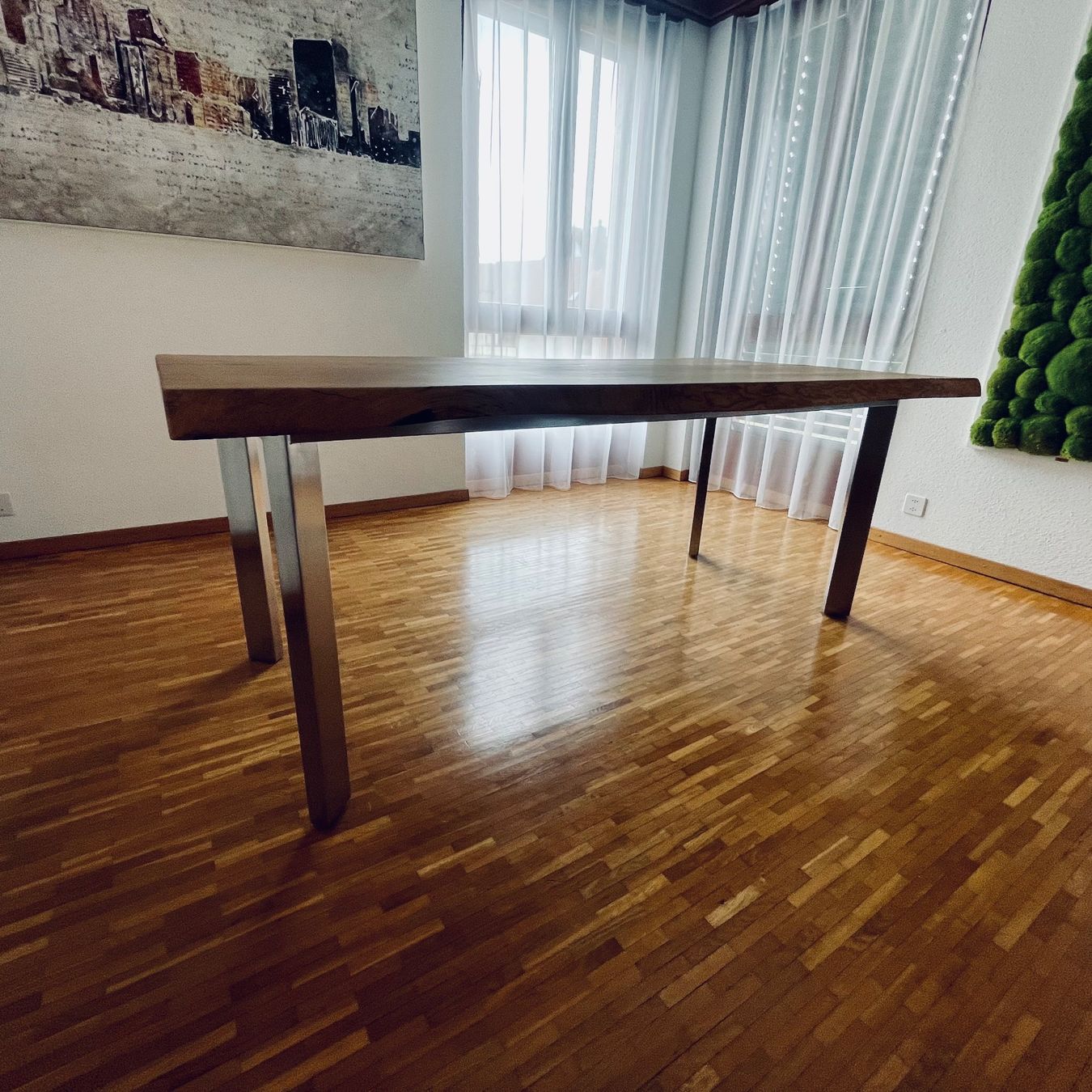 Tavoli: Massivholzesstisch bestehend aus einer Eichenholzplatte – Nuovo (secondo la descrizione) da Hünenberg venduto da Dominique1974 3