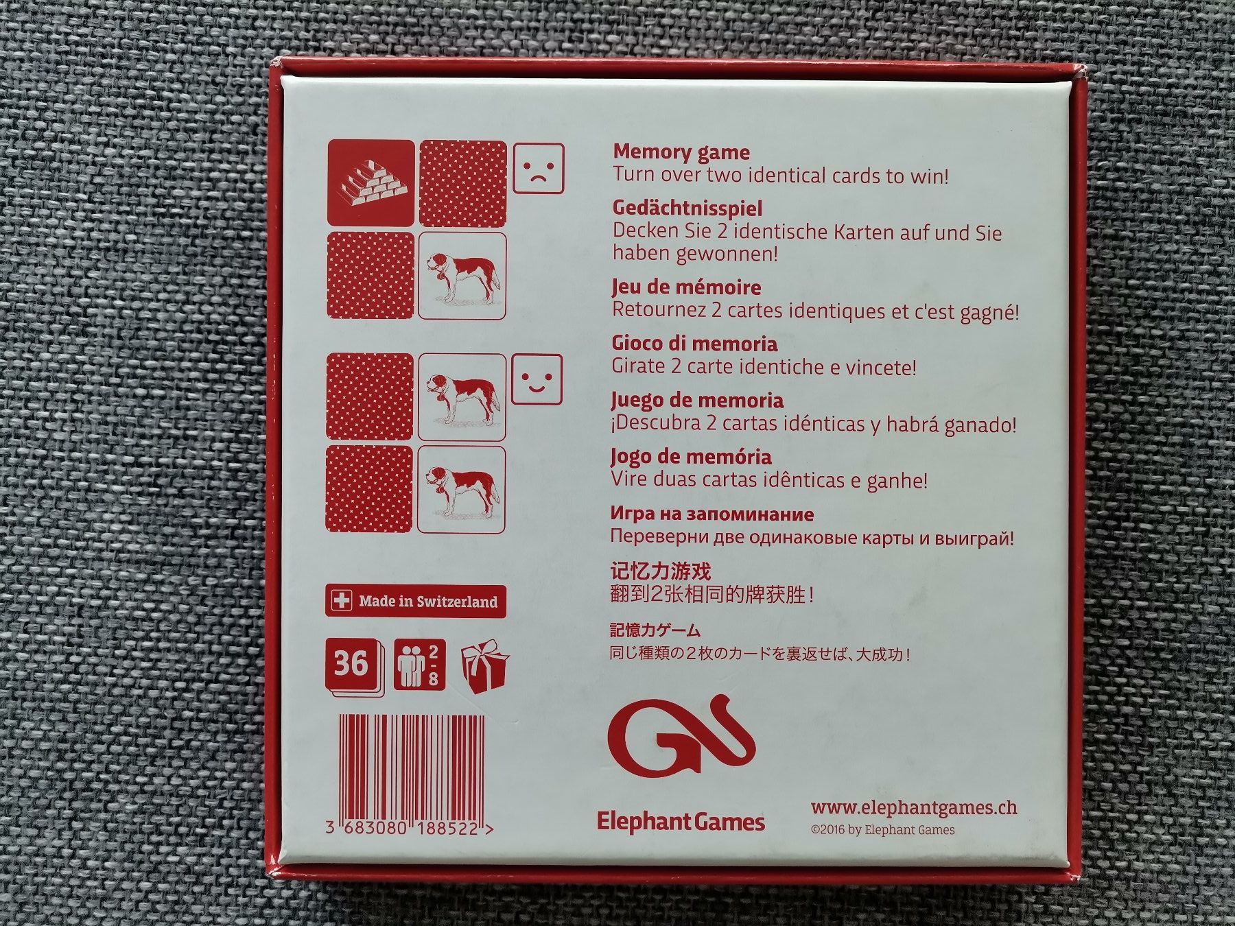 Giochi: Jeu de Memory Swiss Elephant Games neuf – Nuovo e nell'imballaggio originale da Onex venduto da Neimad7 2