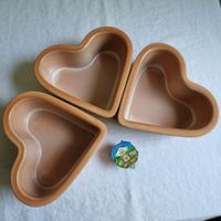 3 Herzförmige Terrakotta Formen - Deko / bepflanzung