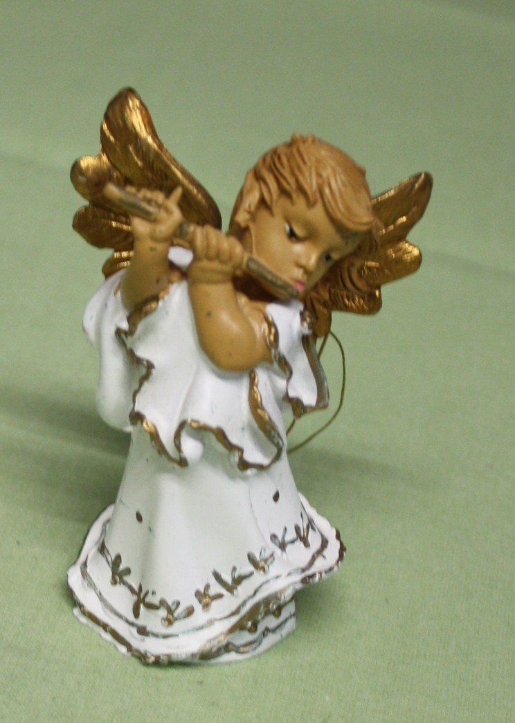 Figuren: 2 Engel mit Querflöte und Harfe – Gebraucht aus Flüelen von Alt-und-Neu