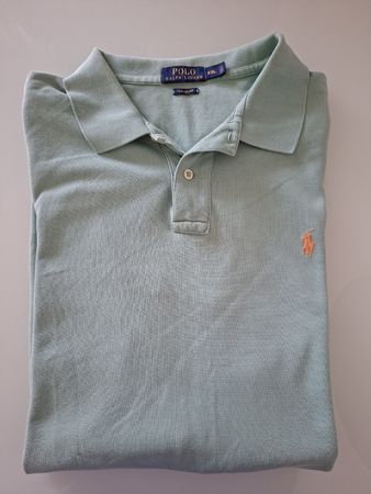 Polo en maille piquée vert menthe, coupe Classic Fit,