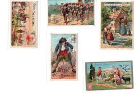 Sammelbilder 5 St. Schweizer Schokolade 1900