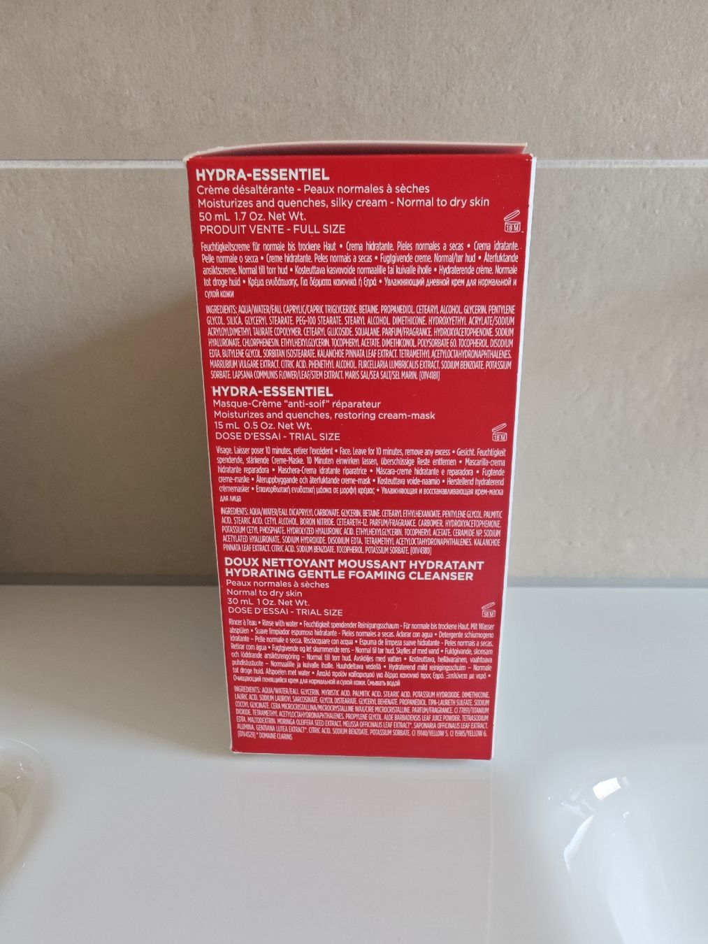 Clarins Gesichtspflege: Clarins Hydra-Essentiel Set 3-teilig NEU – Neu und originalverpackt aus Zürich von pre_t7fd 1