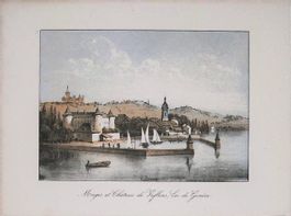 Morges Tonlithographie von Briquet