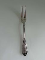 Fourchette argent 950 Minerve style Rococo 78 g