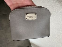 Kosmetiktasche Michael Kors grau Leder guter Zustand
