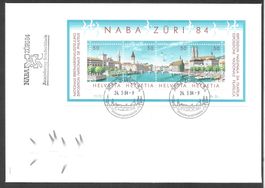 FDC Gedenkblock W64 Naba ET S. 1179 Zürich 24.5.1984