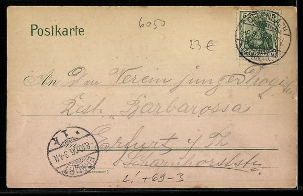 Cartoline postali: Litho Offenbach a. M., Verein junger Dro – Usato da Berlin venduto da bartko-reher 1