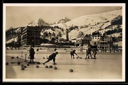 St. Moritz, Curling auf dem zugefrorenen