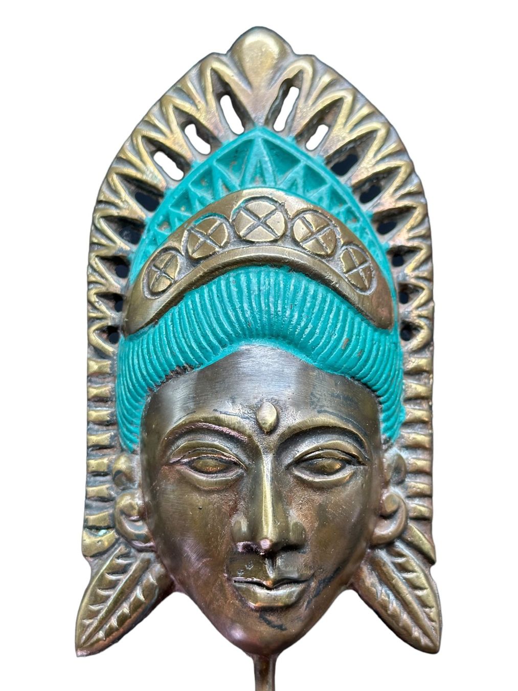 Sculture & Statue: Ensemble de deux anciens masques balinais bronze polychrome – Usato da Morges venduto da vintiques 5