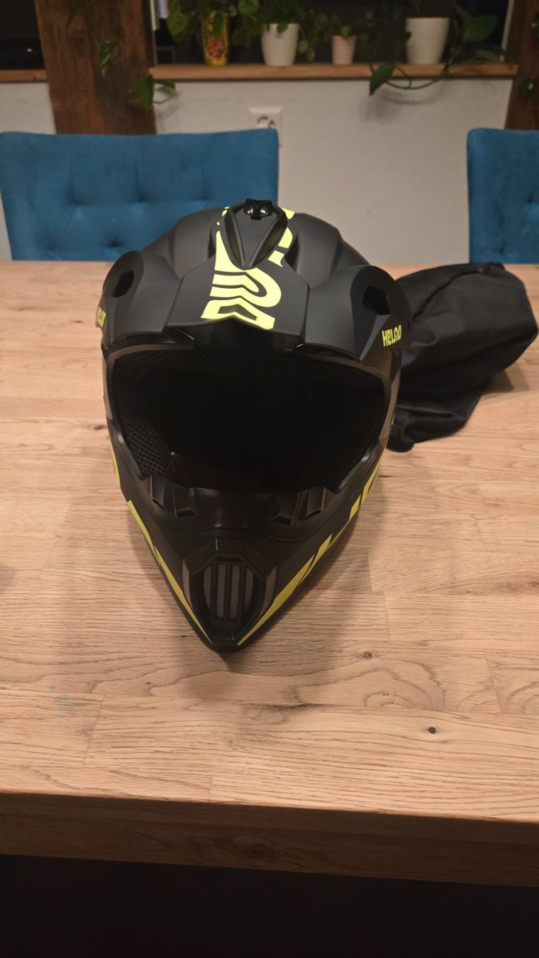 Caschi & visiere: Motocross Helm Gelb schwarz – Nuovo (secondo la descrizione) da Schleinikon venduto da floeru7