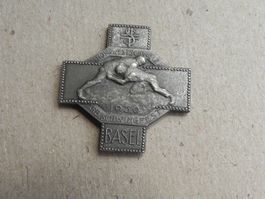 Abzeichen Brosche NWS. Schwingfest Schwingen Basel BS 1930
