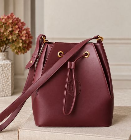Original CARTIER Handtasche BURGUNDY sehr guter Zustand