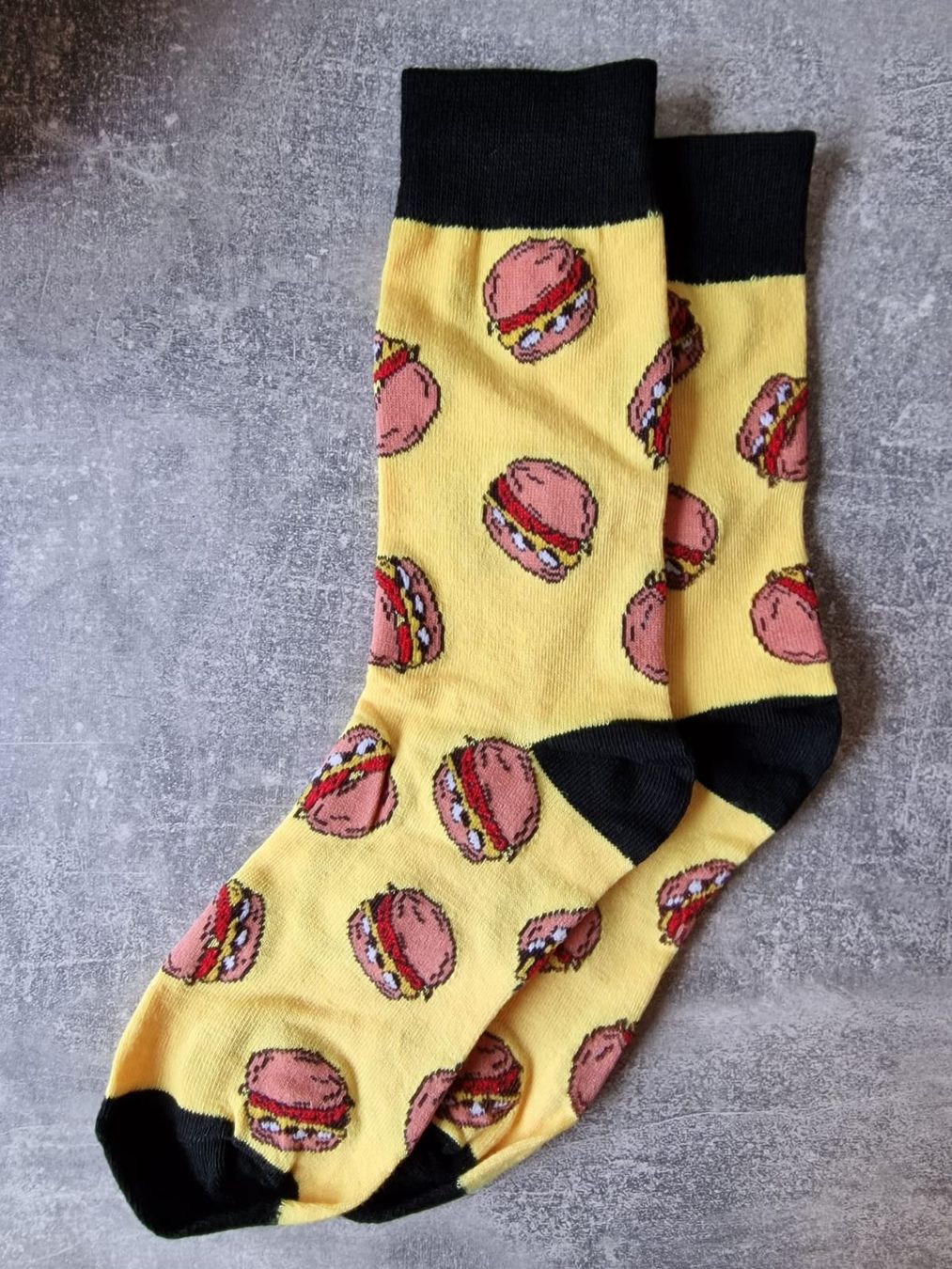 Socken: Socken Burger, Socken Hamburger – Neu und originalverpackt aus Winterthur von andrekeller95