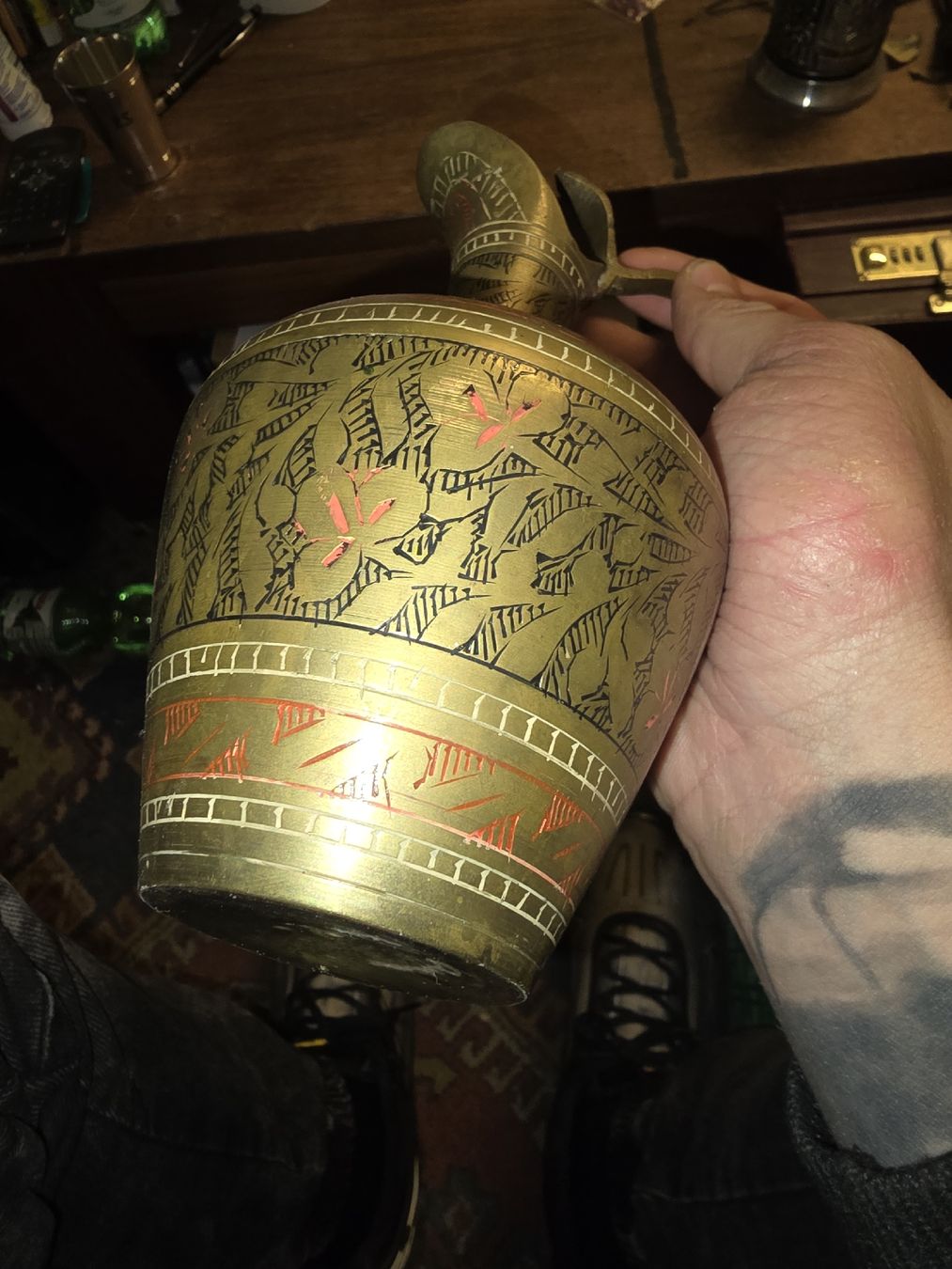 Caraffe: Antike Messing Kanne, orientalisch (D) – Usato da Rorschach venduto da TimelessTrading 2