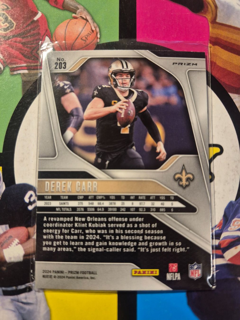 NFL Carte collezionabili: NFL Derek Carr New Orleans Saints – Usato da Treiten venduto da Sauber73 1