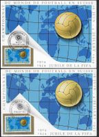 1954 zwei MK Fussball WM Lausanne / Bern Sonder-o Top ab 1.-