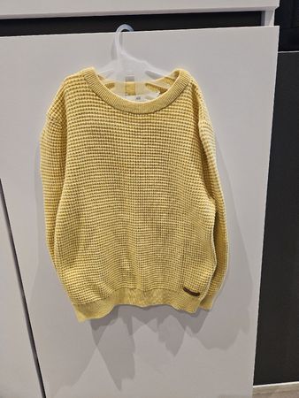 Kinder Pullover H&M gelb Groesse 110-116 gut erhalten