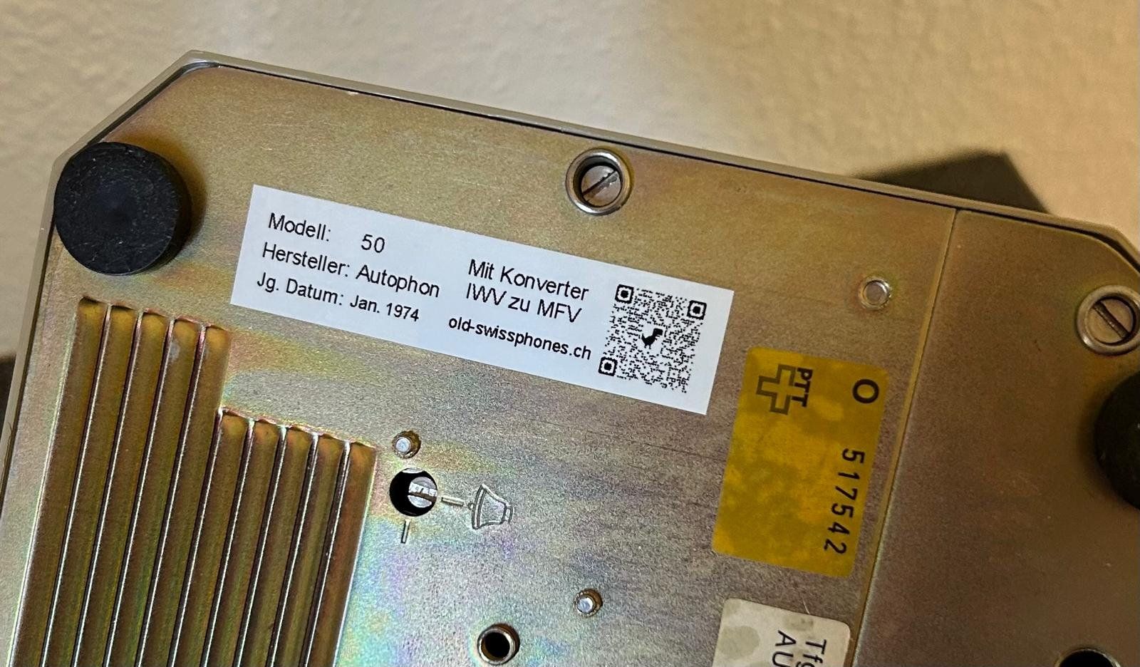 Telefone: Tischtelefon Modell 50,  betriebsbereit – Gebraucht aus Muri AG von old-swissphones 3