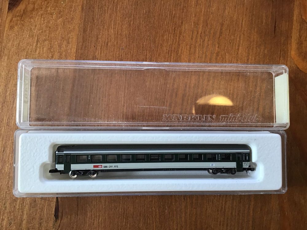 Wagon Roco HO 44472 – Voiture 2ème Classe SBB CFF FFS, Grandes Lignes, Couloir Central, Occasion