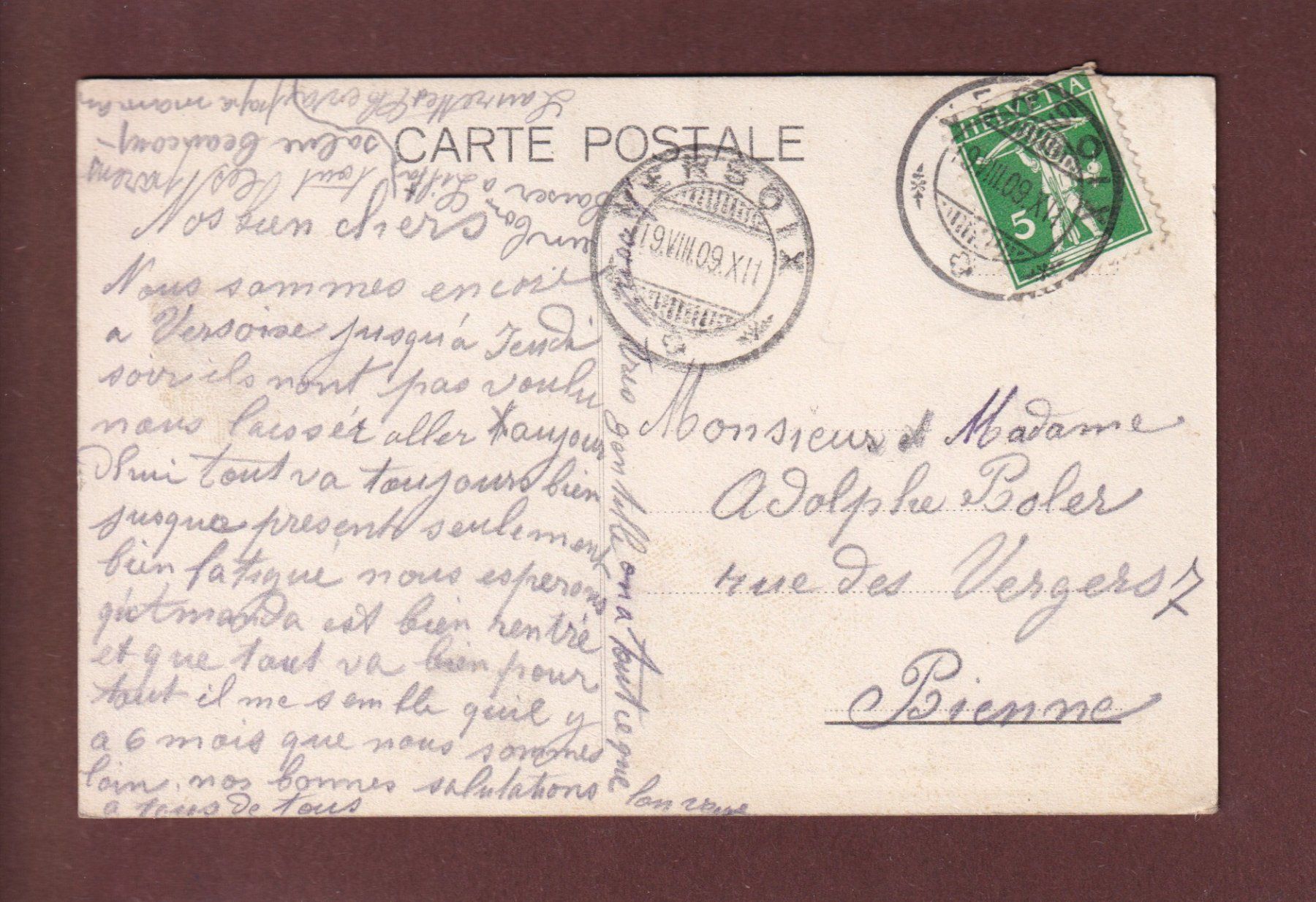 Cartes postales: VERSOIX et Les Voirons - Train - 1909 – D'occasion à Pully par nicecards 1