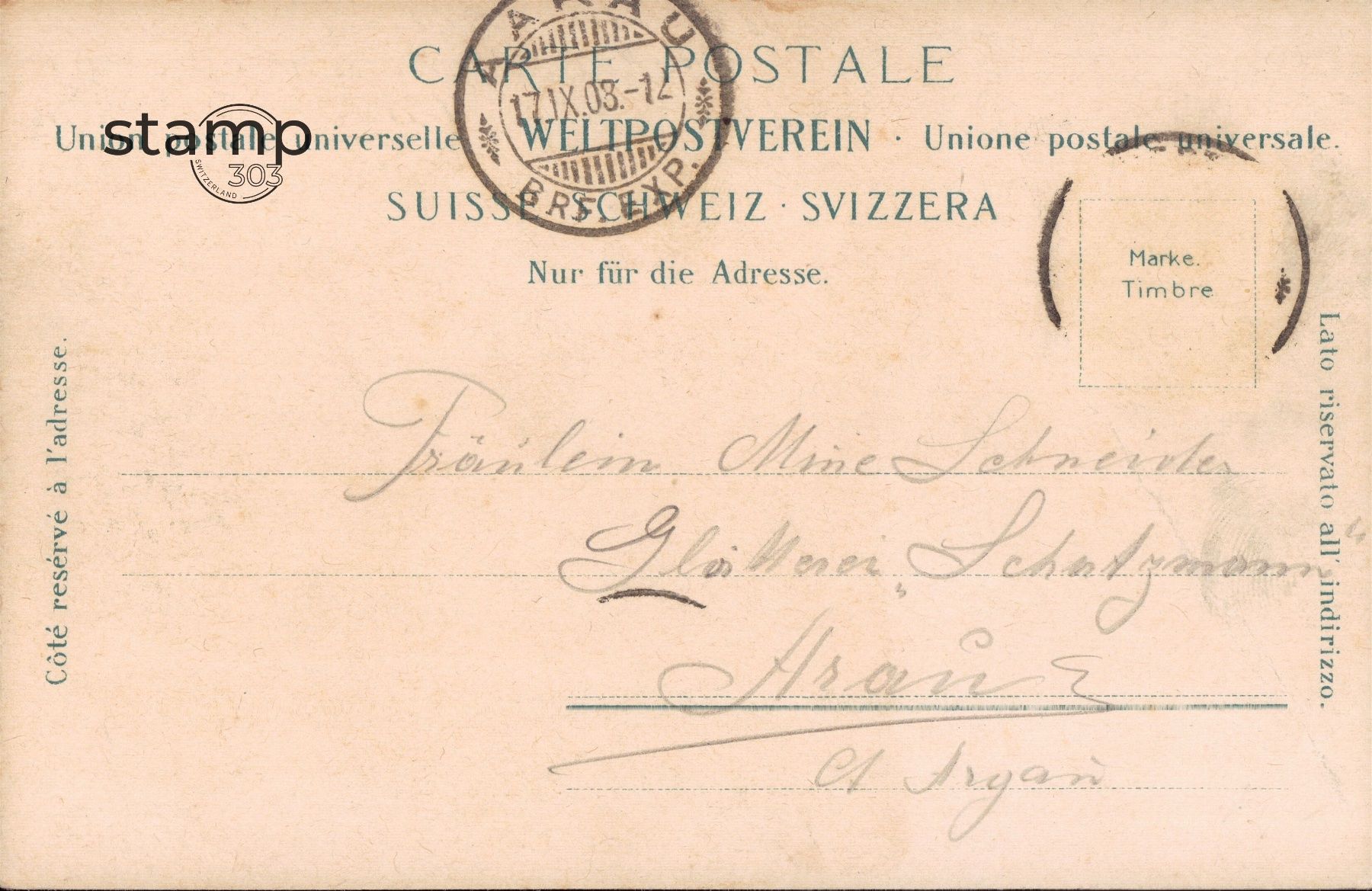 Cartoline postali: 1908 AK Winterthur Museum – Usato da Eggersriet venduto da stamp303 1
