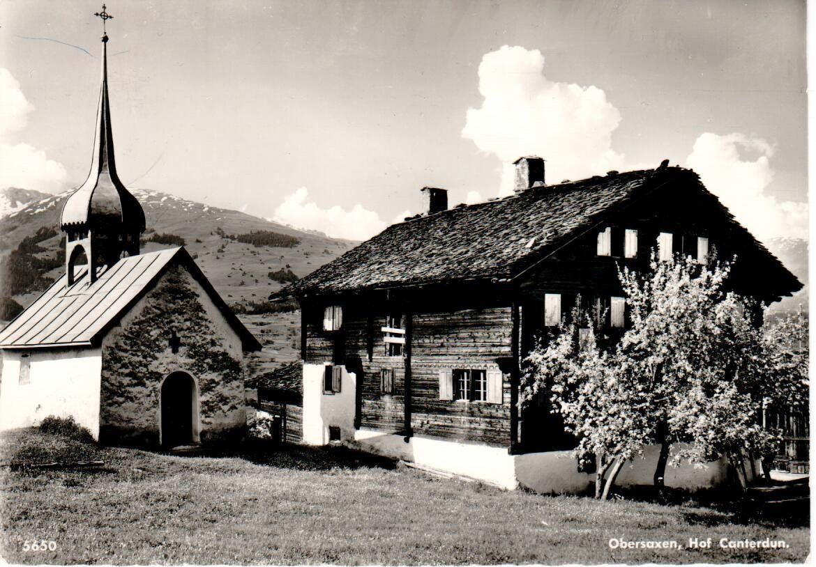 Cartes postales: Obersaxen- Hof Canterdun – D'occasion à Wolhusen par Curver9