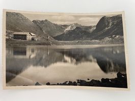 Alte Fotokarte Flüela Hospiz mit Schottensee 2388 m