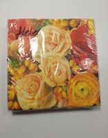Neu! Serviette 20Stück, orig.VP, Rosen-Motive, Twint:Ja