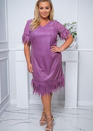 Elegantes lila Kleid WILMA Gr. 48 – PLUS SIZE