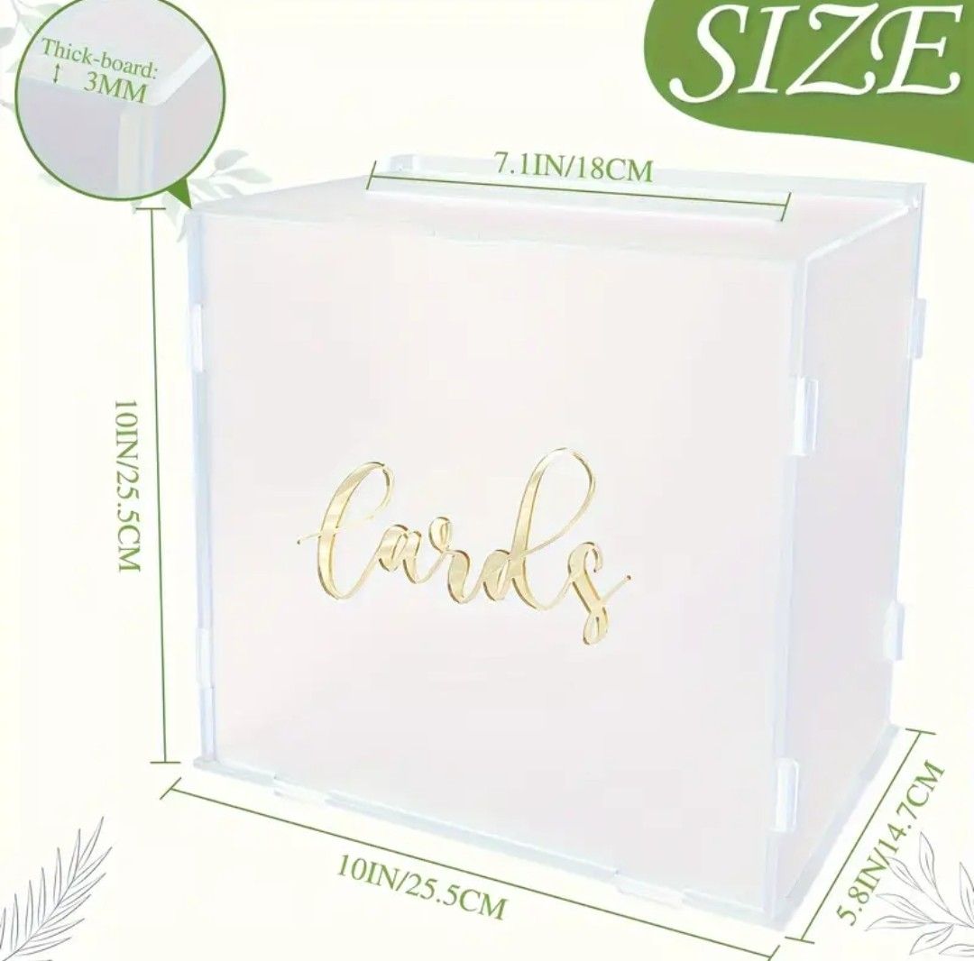 Alle Dekorationen: Kartenbox aus Acrylglas, gefrostet, Hochzeit – Neu (gemäss Beschreibung) aus Allschwil von merve_g 5