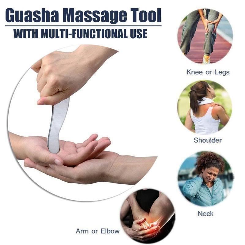 Cura del viso: Planche à gratter Gua Sha en acier – Nuovo e nell'imballaggio originale da Gurmels venduto da Swisspod 6